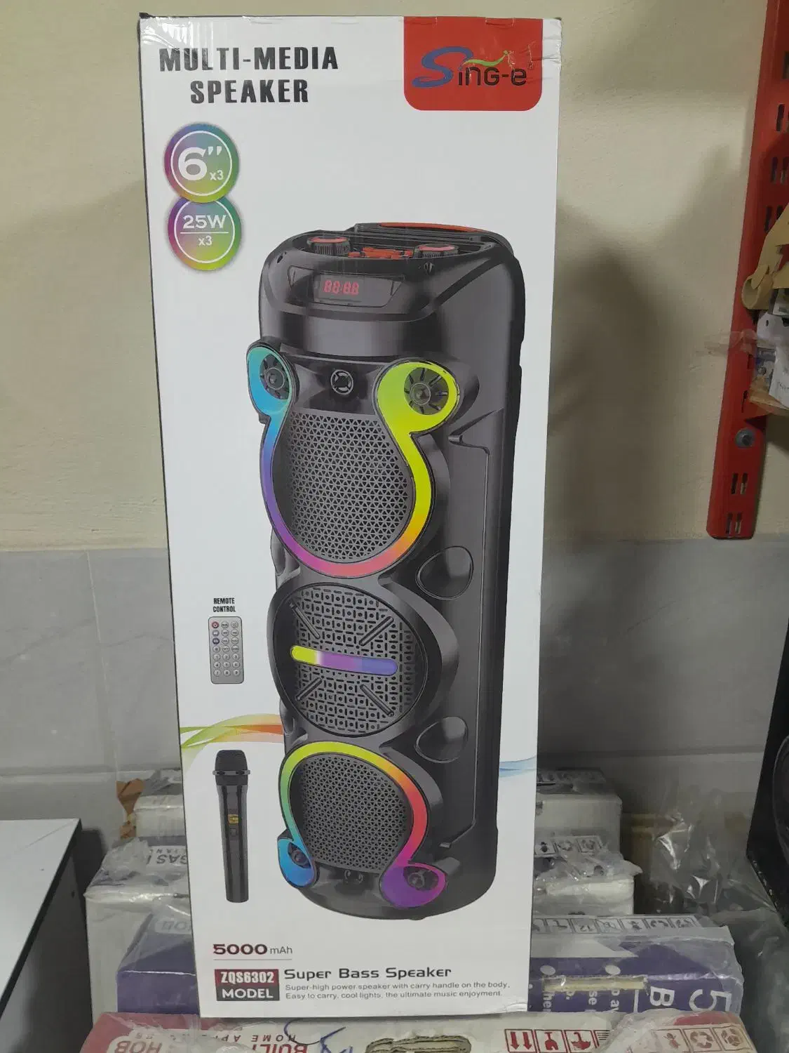 اسپیکر شارژی بلوتوثی. کنترول دار.رم خور|سیستم صوتی خانگی|آمل, |دیوار