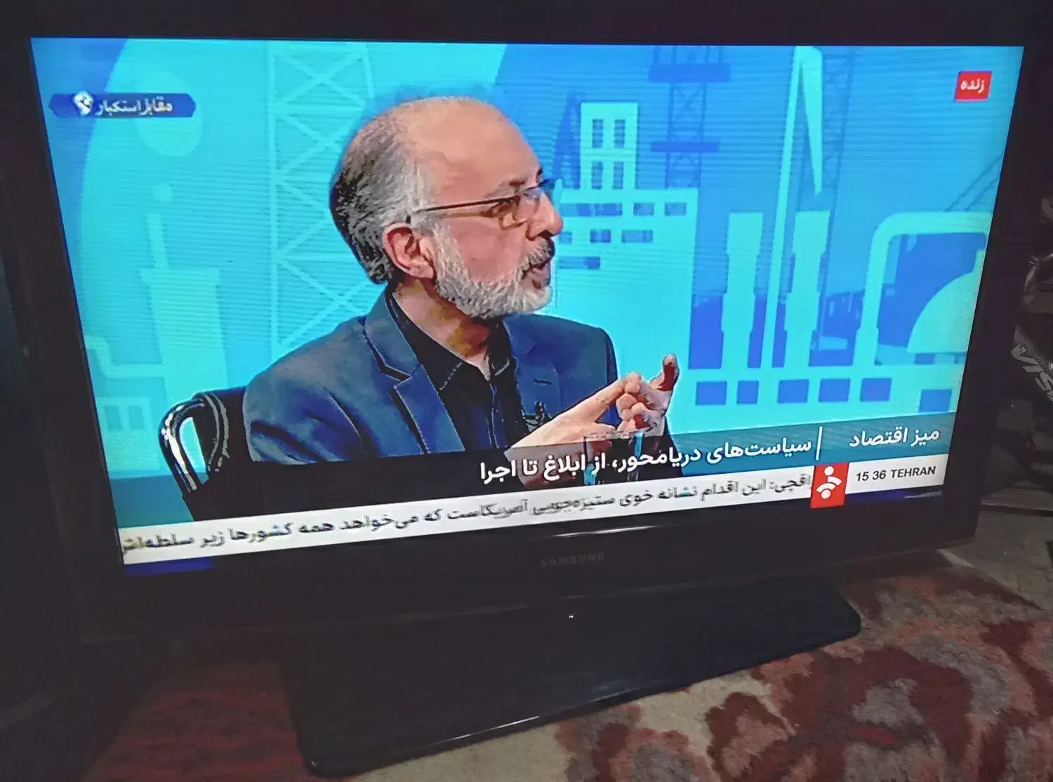 تلویزیون سامسونگ ال‌سی‌دی ۳۷ اینچ در حد نو|تلویزیون و پروژکتور|رباط‌کریم, شترخوار|دیوار