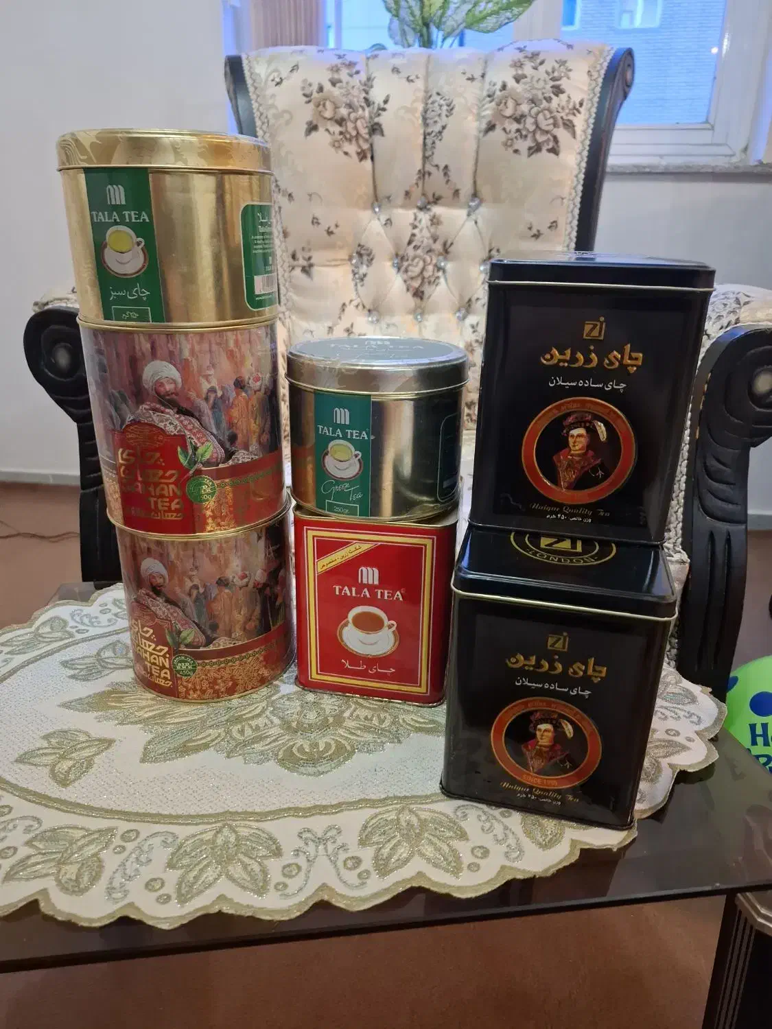 قوطی های چای فلزی|ظروف نگهدارنده، پلاستیکی، یک‌بارمصرف|اردبیل, |دیوار