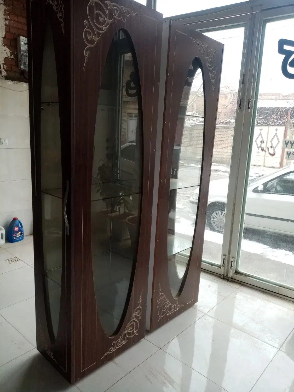 دو عدد بوفه یا استفاده برای ویترین|بوفه، ویترین، کنسول|نقده, |دیوار