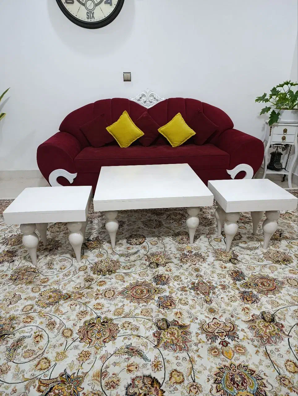 مبل 7 نفره و جلو مبلی و میز تلویزیون و میز تلفن|مبلمان خانگی و میز عسلی|بجنورد, |دیوار