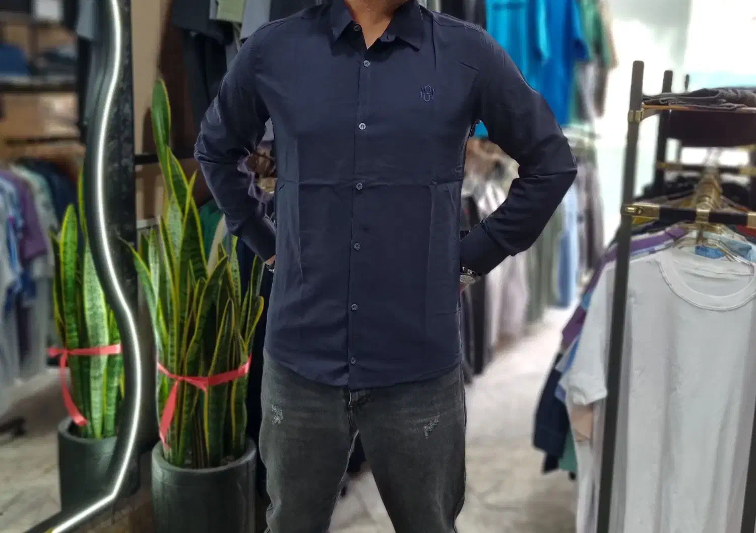 پیراهن سورمه ای استین بلند تمام کش|لباس|مشهد, سرافرازان|دیوار