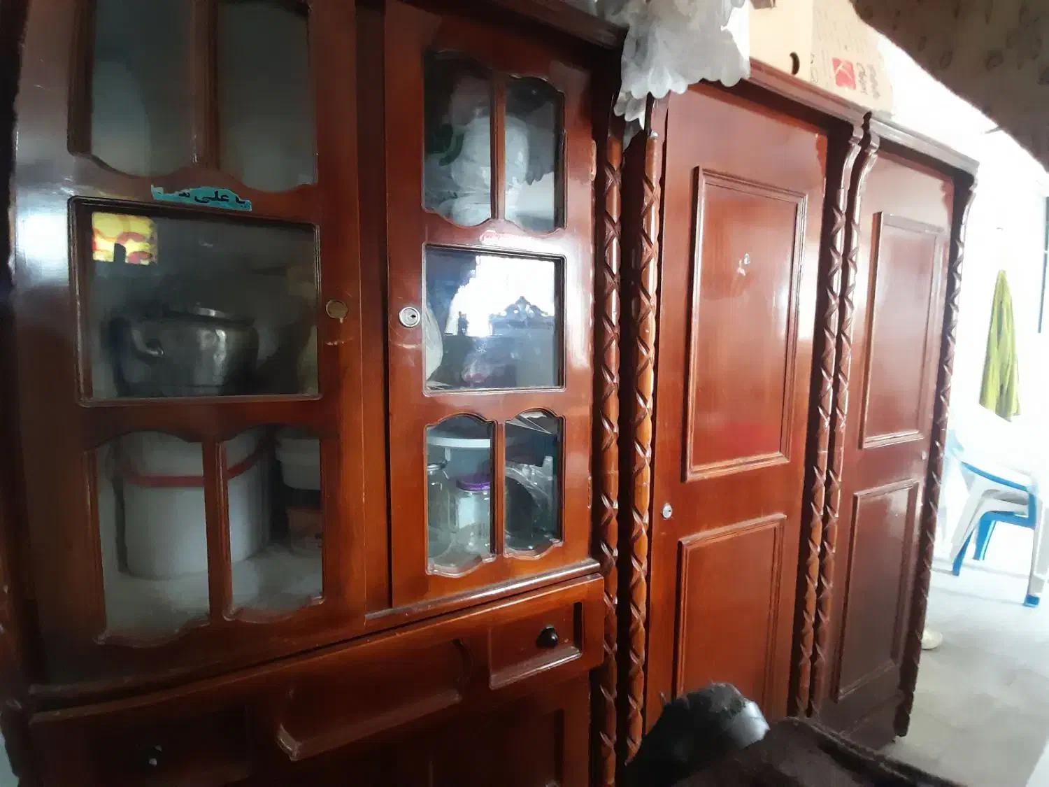 ست دو کمد و بوفه|بوفه، ویترین، کنسول|همدان, |دیوار