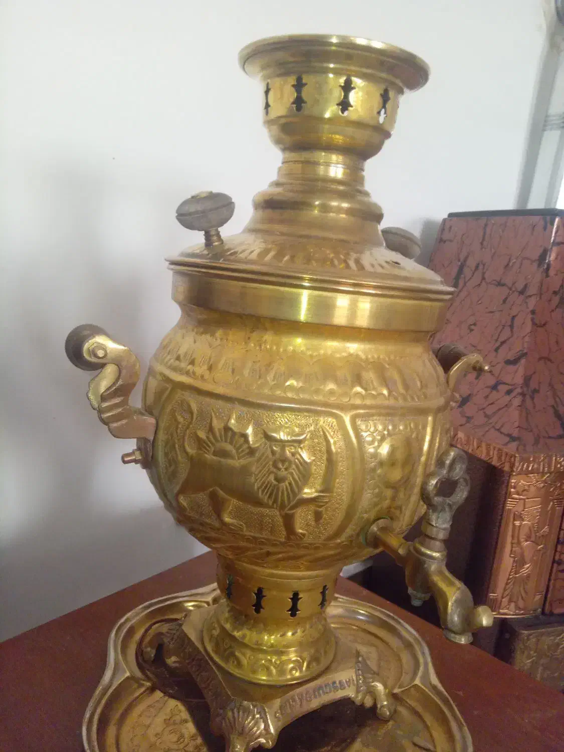 سماوربرنجی زغالی|سماور، چای‌ساز، قهوه‌ساز|پاکدشت, خاتون آباد|دیوار