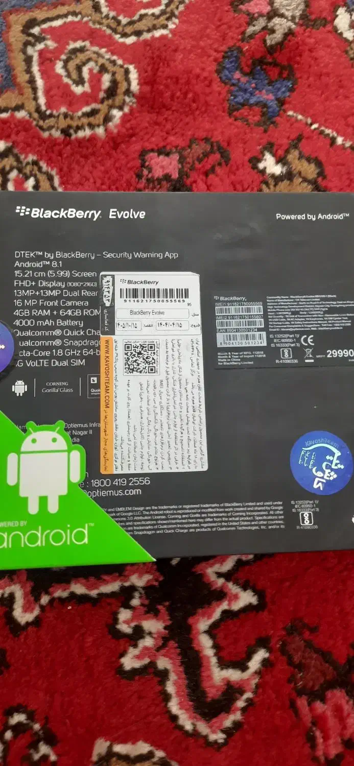 گوشی blackberry evolve|موبایل|کرج, باغستان|دیوار
