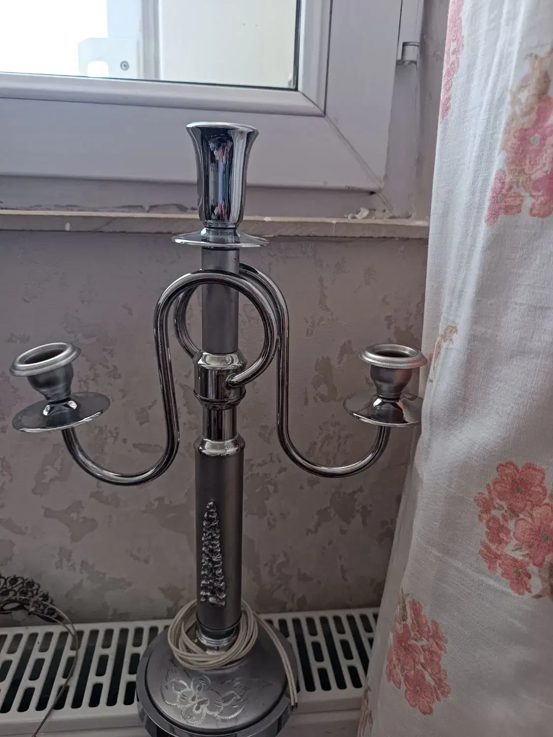 آیینه و شمعدان با میز کنسول|بوفه، ویترین، کنسول|سهند, |دیوار