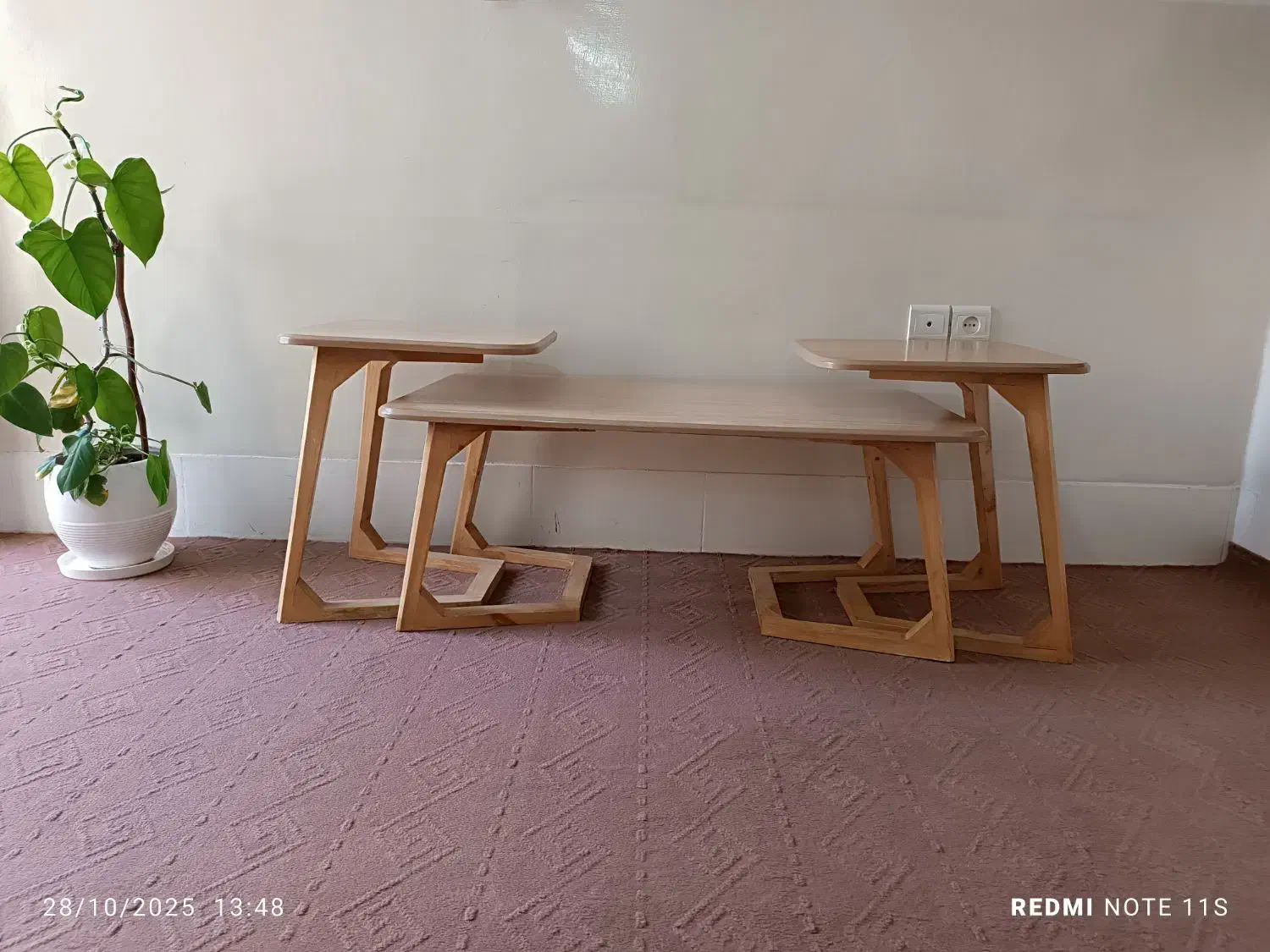 فروش میز جلو مبلی و دوتا عسلی|مبلمان خانگی و میز عسلی|بم, |دیوار