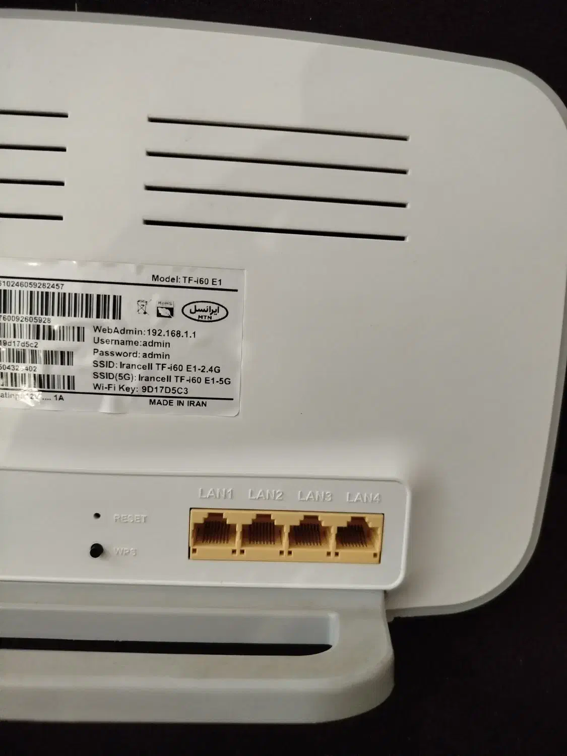 مودم TF-i60 E1 ایرانسل|مودم و تجهیزات شبکه|رشت, انصاری|دیوار