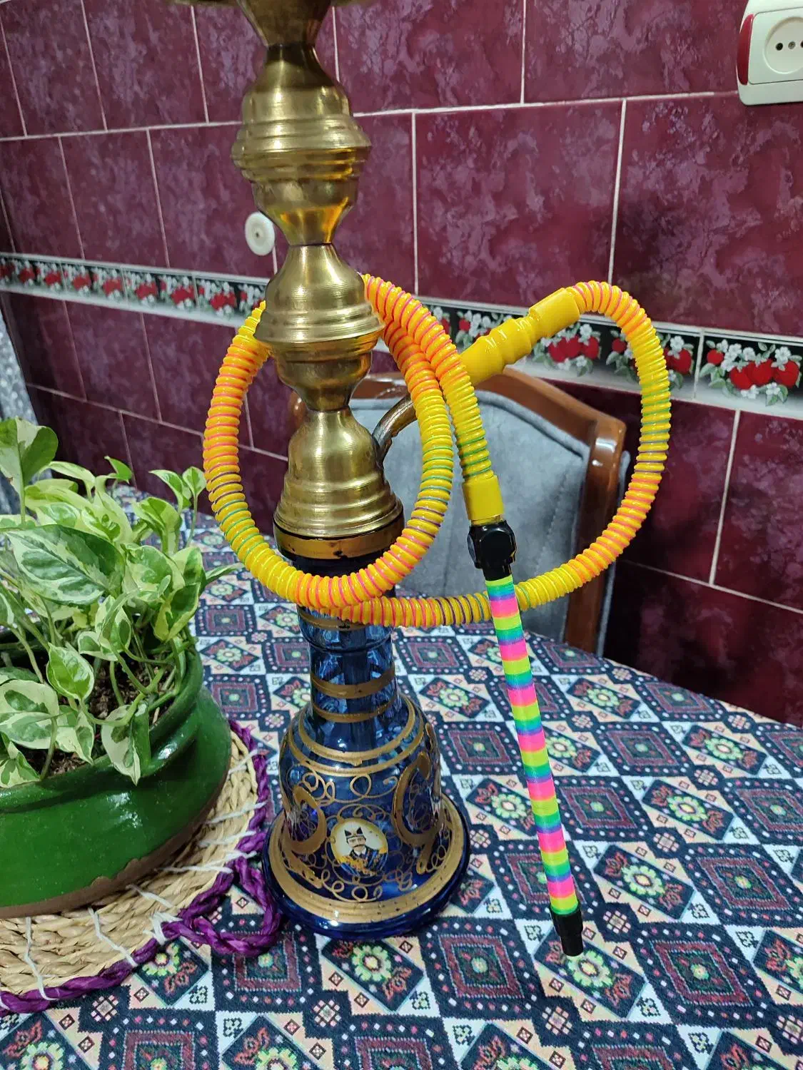 قلیون دو سیب کافه|صنایع دستی و سایر لوازم تزئینی|رودسر, |دیوار