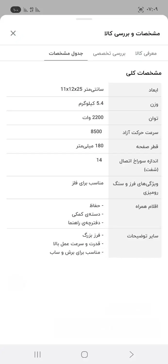 سنگ فرز توسن3061a|ابزارآلات|نظرآباد, شهرک سید جمال الدین|دیوار