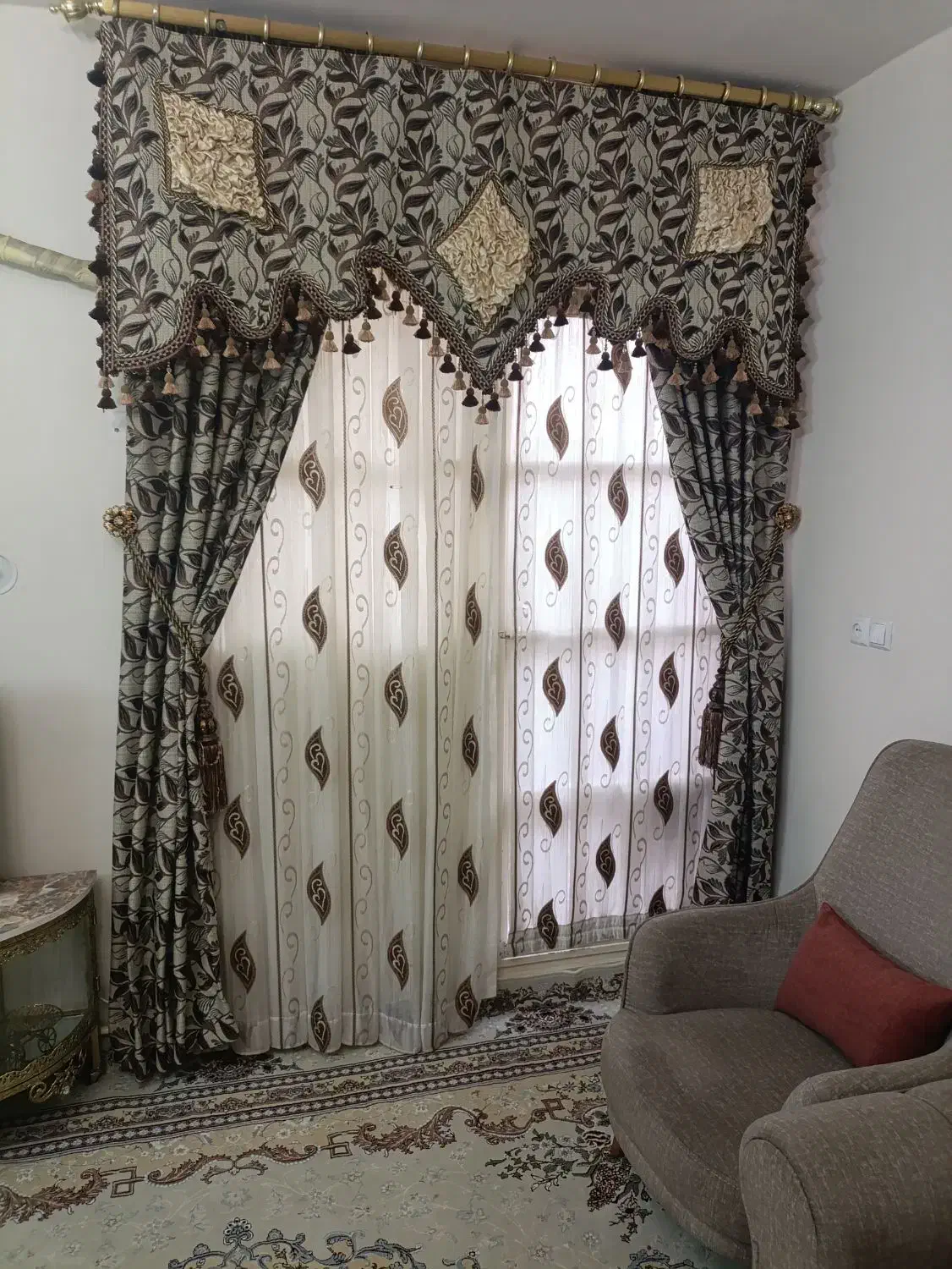 پرده با والان|پرده، رانر، رومیزی|ساوه, |دیوار