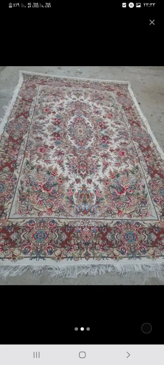 یک جفت دستباف خطیبی مرینوس گل  ابریشم اعلا|فرش|تبریز, |دیوار