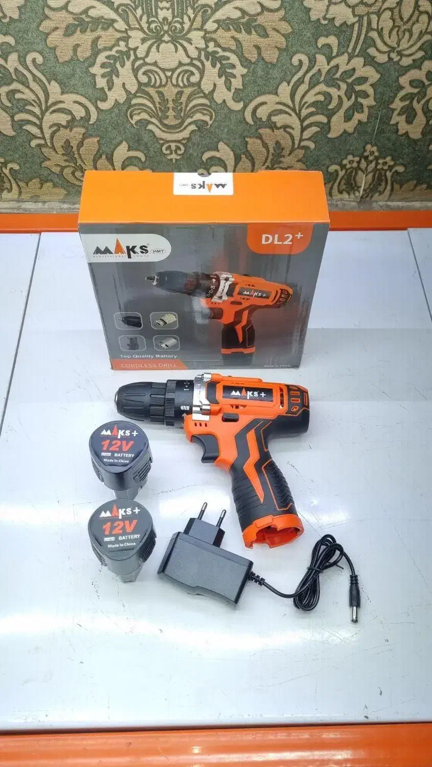 دریل شارژی ۱۲ ولت صنعتی دو باطری مکس با گارانتی|ابزارآلات|هشتگرد, شهرک راه آهن|دیوار