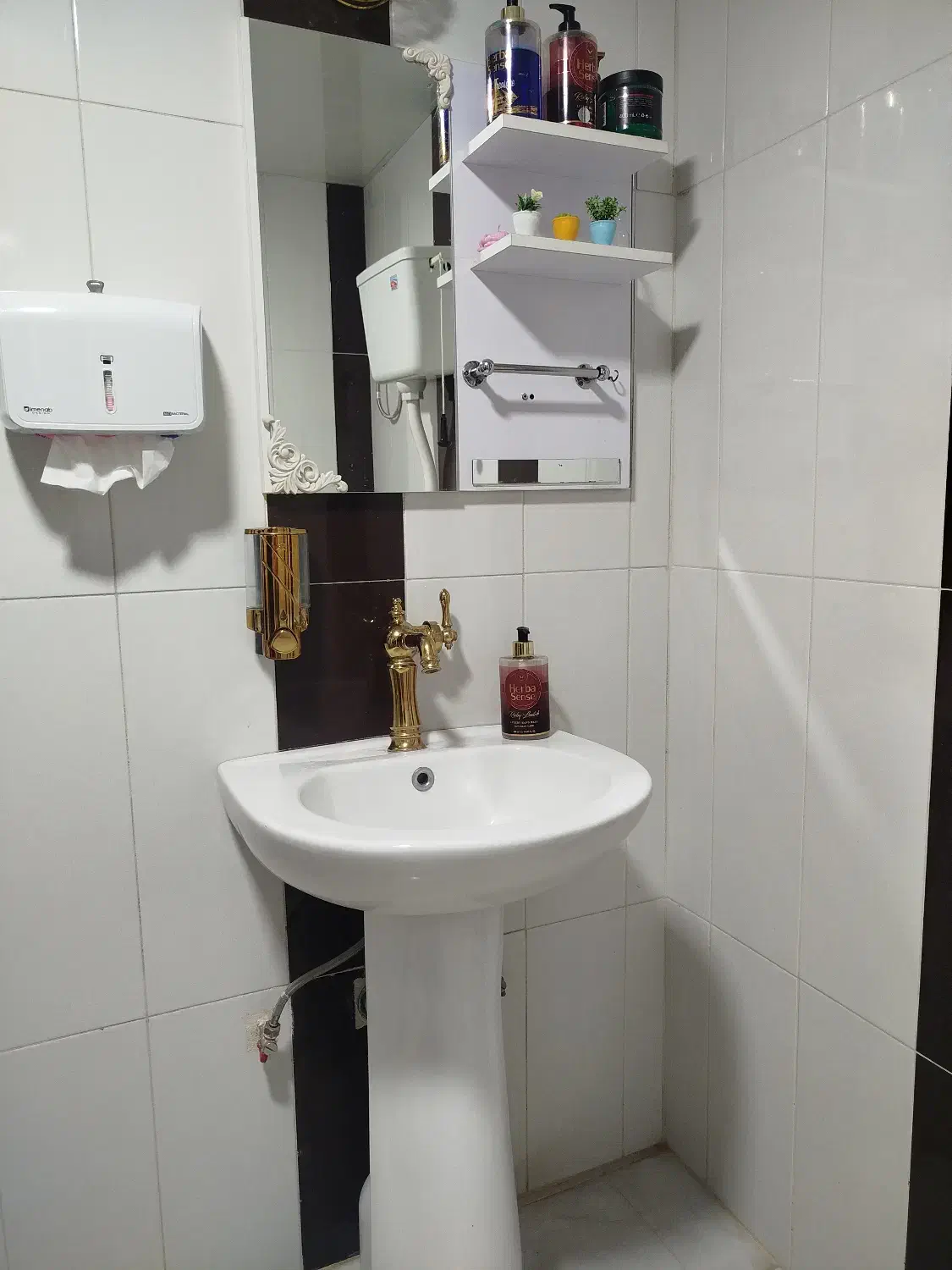 روشویی پایه دار با آینه|لوازم سرویس بهداشتی|تبریز, |دیوار