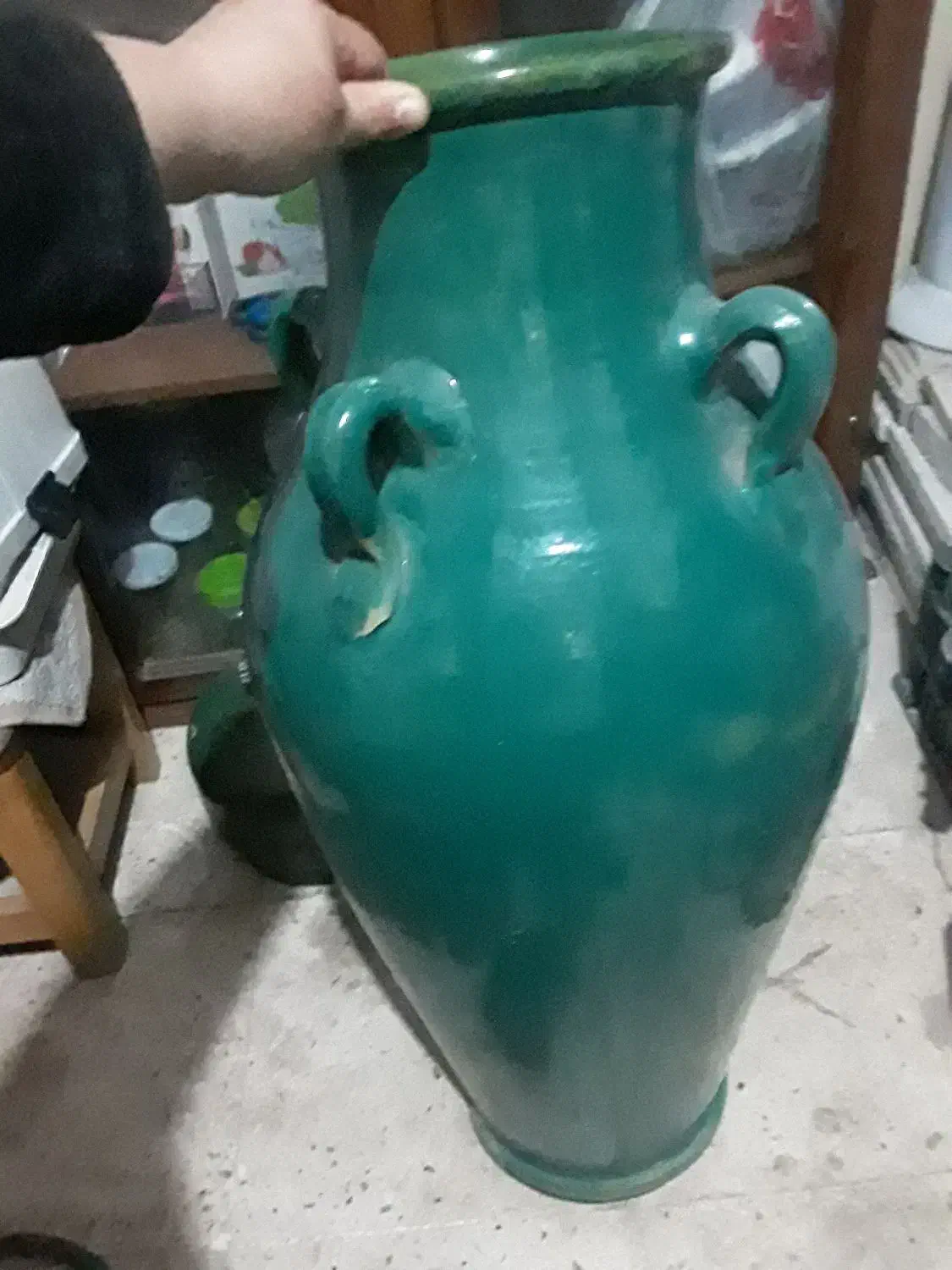 خمره قدیمی سایز متوسطکاملا سالم|کلکسیون اشیاء عتیقه|قزوین, |دیوار