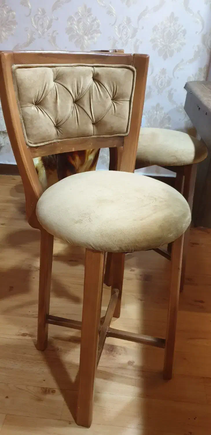 دوعدد صندلی اپن چوبی کاملا نو|صندلی و نیمکت|رشت, دیلمان|دیوار