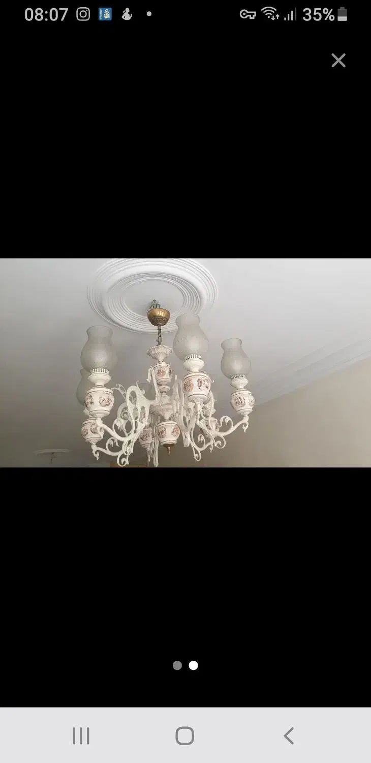 لوستر ۶ شاخه چینی|لوستر و چراغ آویز|تهران, اختیاریه|دیوار