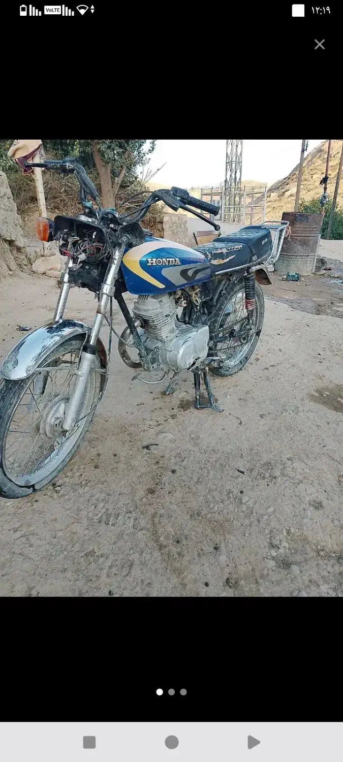 موتور هوندا ۱۲۵ مدل ۹۱|موتورسیکلت|نورآباد, |دیوار