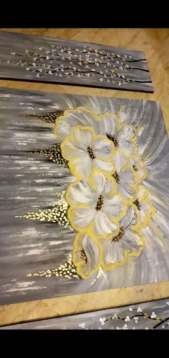 تابلو  نقاشی۱۵۰ در ۹۰  سه تکه|تابلو، نقاشی، عکس|تهران, جنت‌آباد شمالی|دیوار