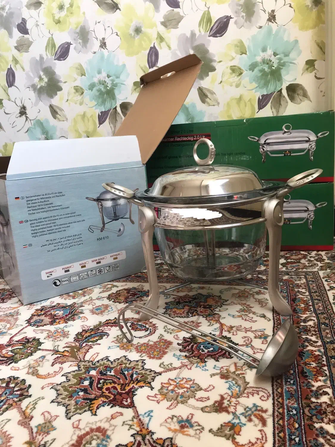 سوفله خوری و سوپ خوری پایه دار ظرف پیرکس وارمر دار|ظروف سرو و پذیرایی|اصفهان, خواجو|دیوار