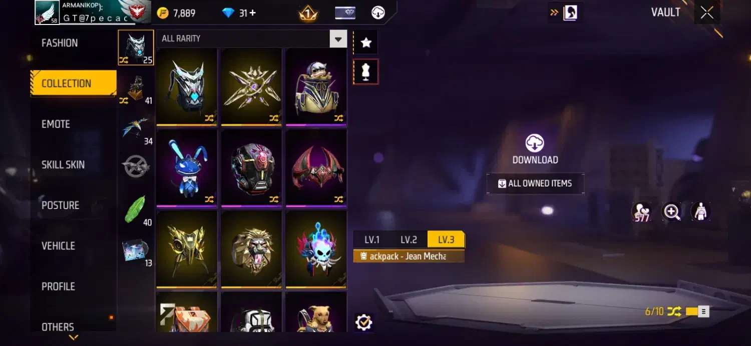 اکانت فری فایر FREE FIRE FF گارنا|کنسول، بازی ویدئویی و آنلاین|یزد, |دیوار