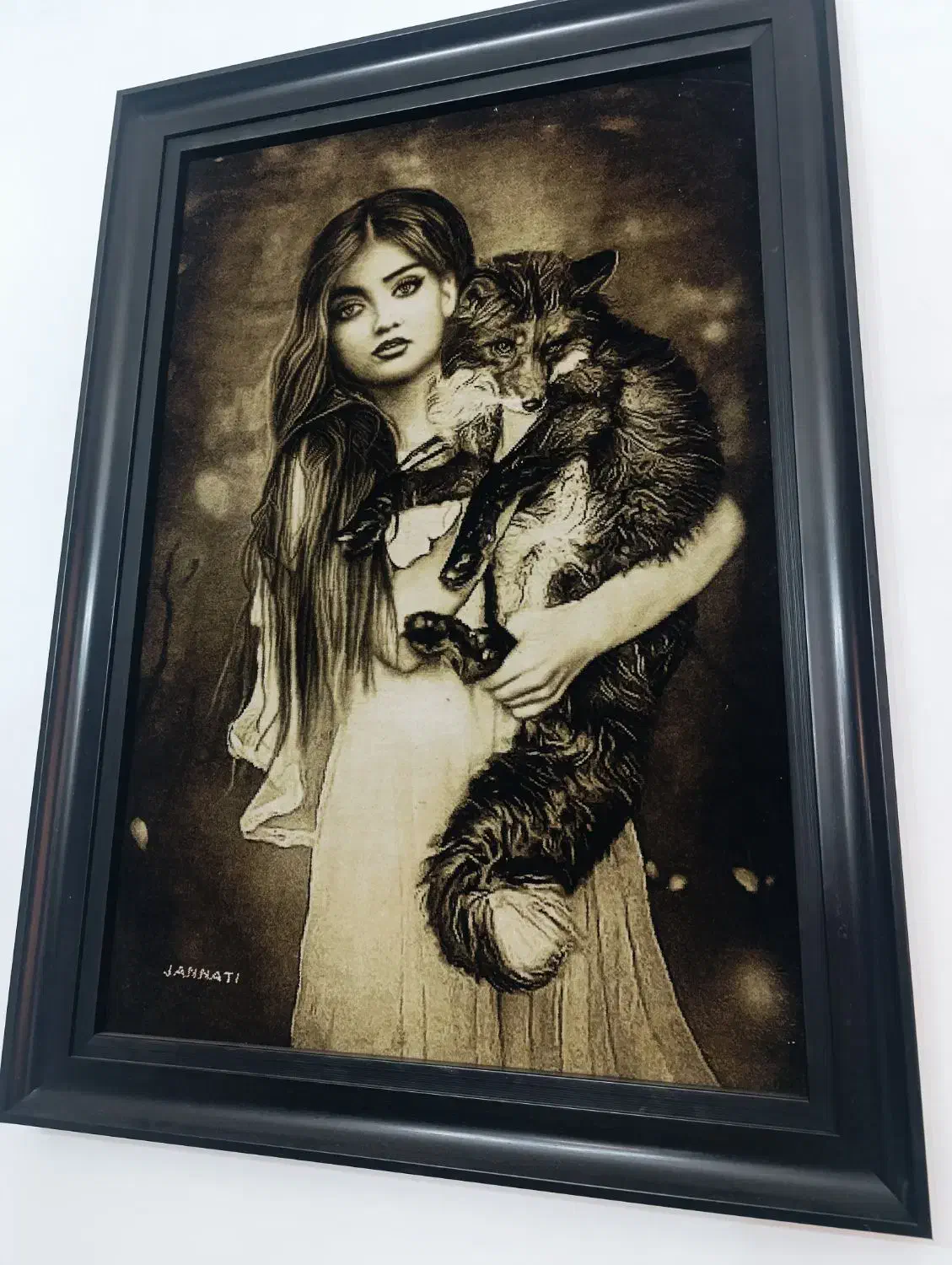 تابلو فرش دختر روباه|تابلو فرش|تبریز, |دیوار