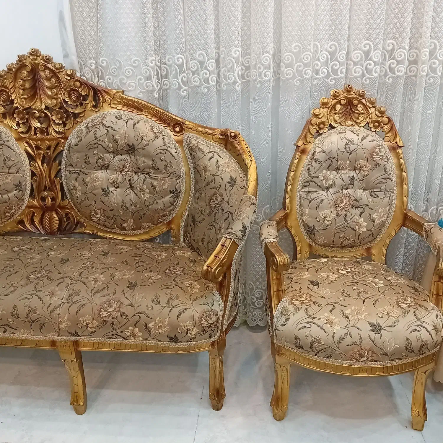 مبل سلطنتی|مبلمان خانگی و میز عسلی|مینودشت, |دیوار