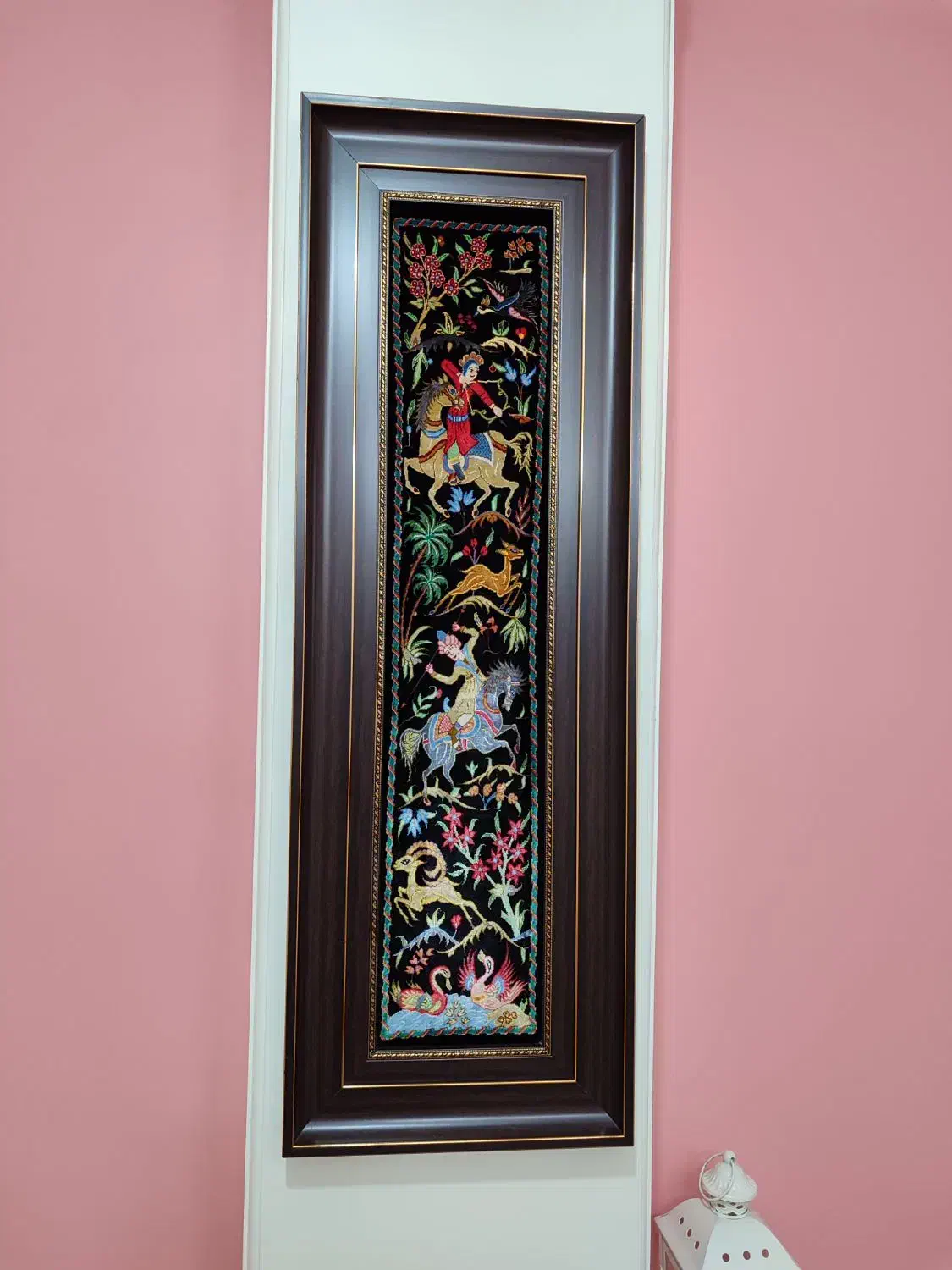 تابلو شکارگاه تمام ابریشم|تابلو فرش|تهران, یاخجی آباد|دیوار