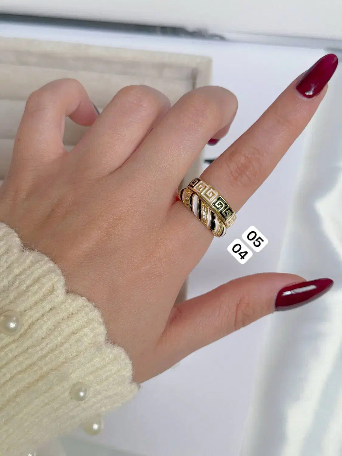 انگشتر میناکاری دستساز، فری سایز و ضدحساسیت|بدلیجات|تهران, امیرآباد|دیوار