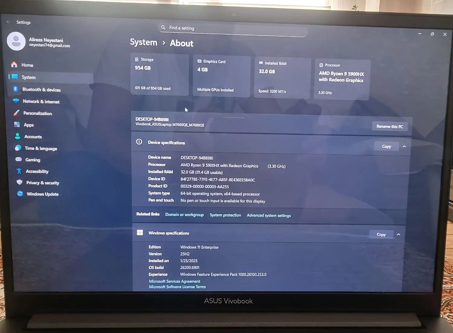لپتاپ M7600QE Asus|رایانه همراه|اراک, |دیوار