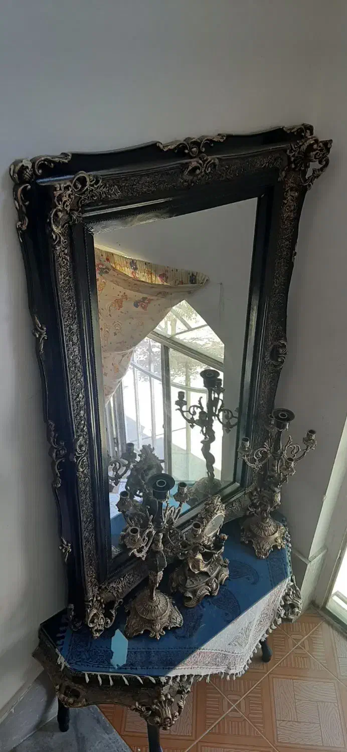 میز و آینه و شمعدان و ساعت|آینه|سنندج, |دیوار