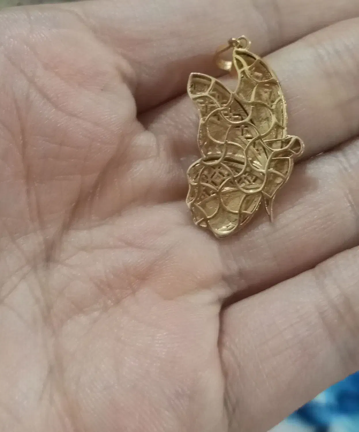 طلا پلاک پروانه|جواهرات|زنجان, |دیوار