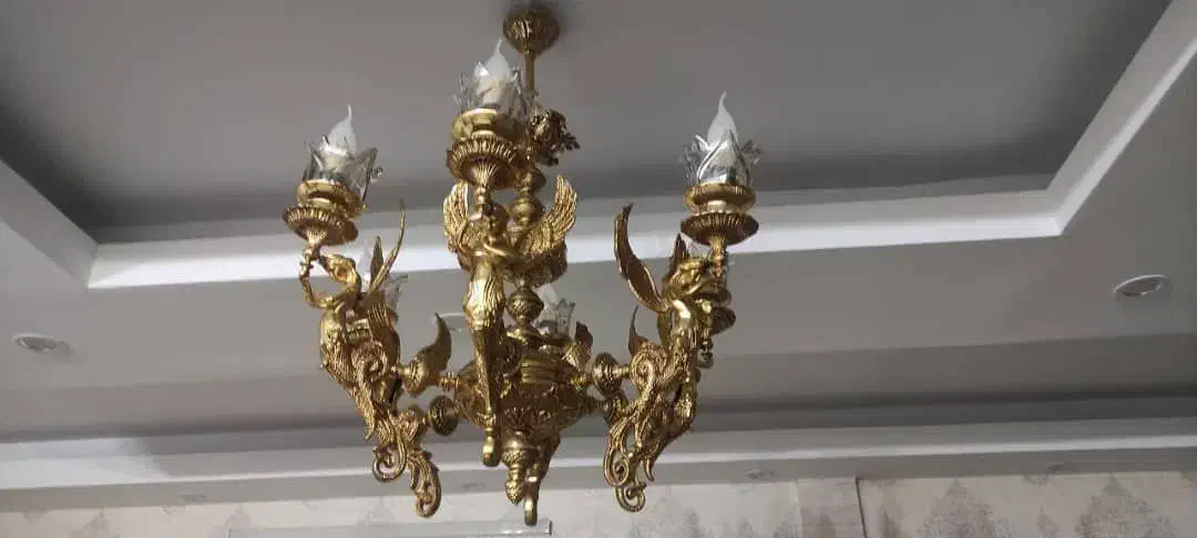 دو عدد لوستر فرشته آبکاری طلا|لوستر و چراغ آویز|تهران, مشیریه|دیوار
