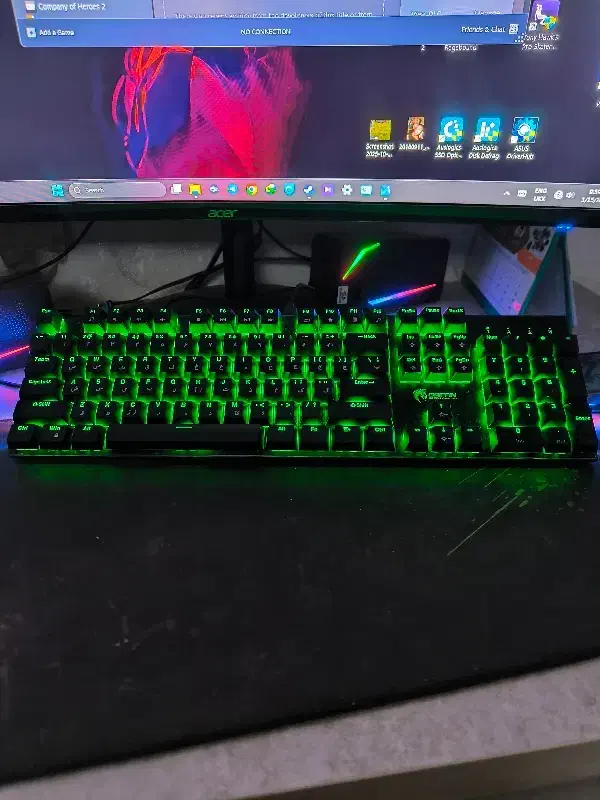 کیبرد فول سایز مکانیکال گرین|قطعات و لوازم جانبی رایانه|قدس, شهرقدس|دیوار