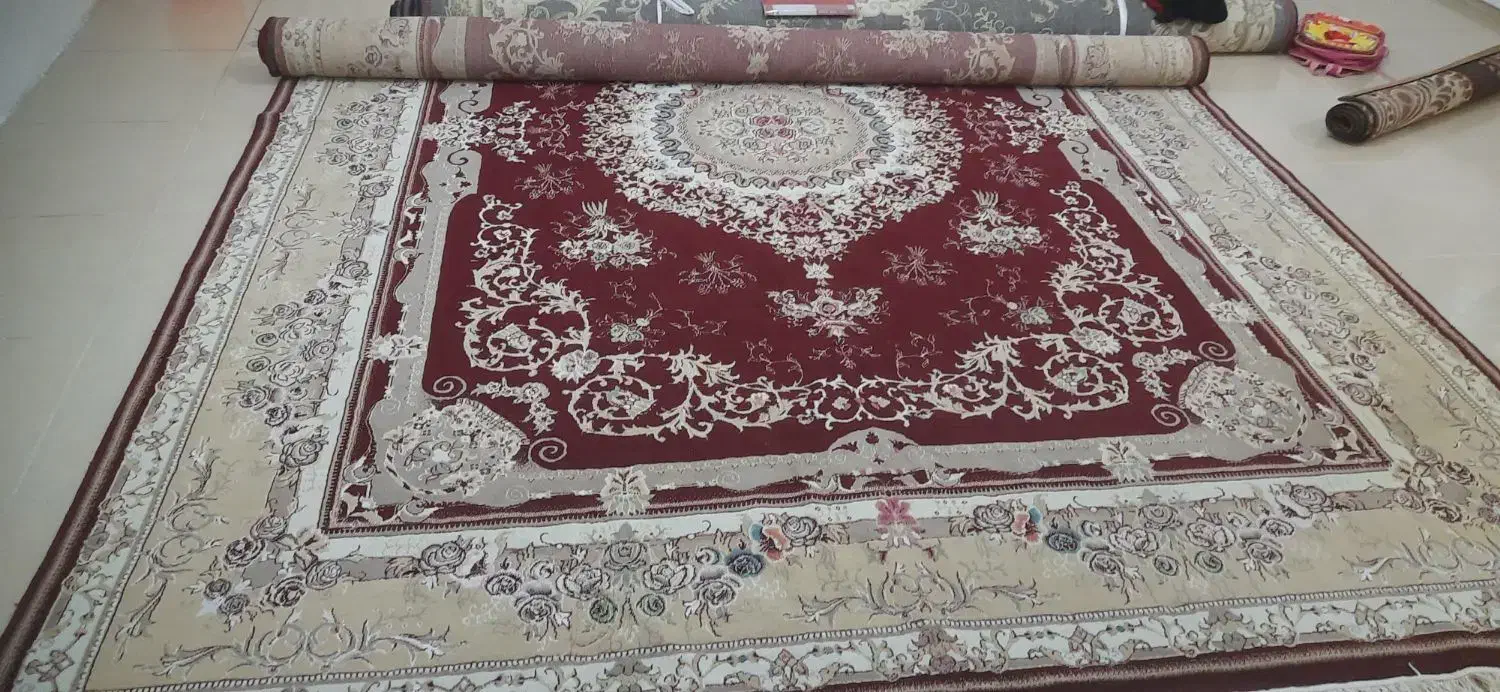 قالی۱۲ متری کرم زرشکی|فرش|بیستون, |دیوار