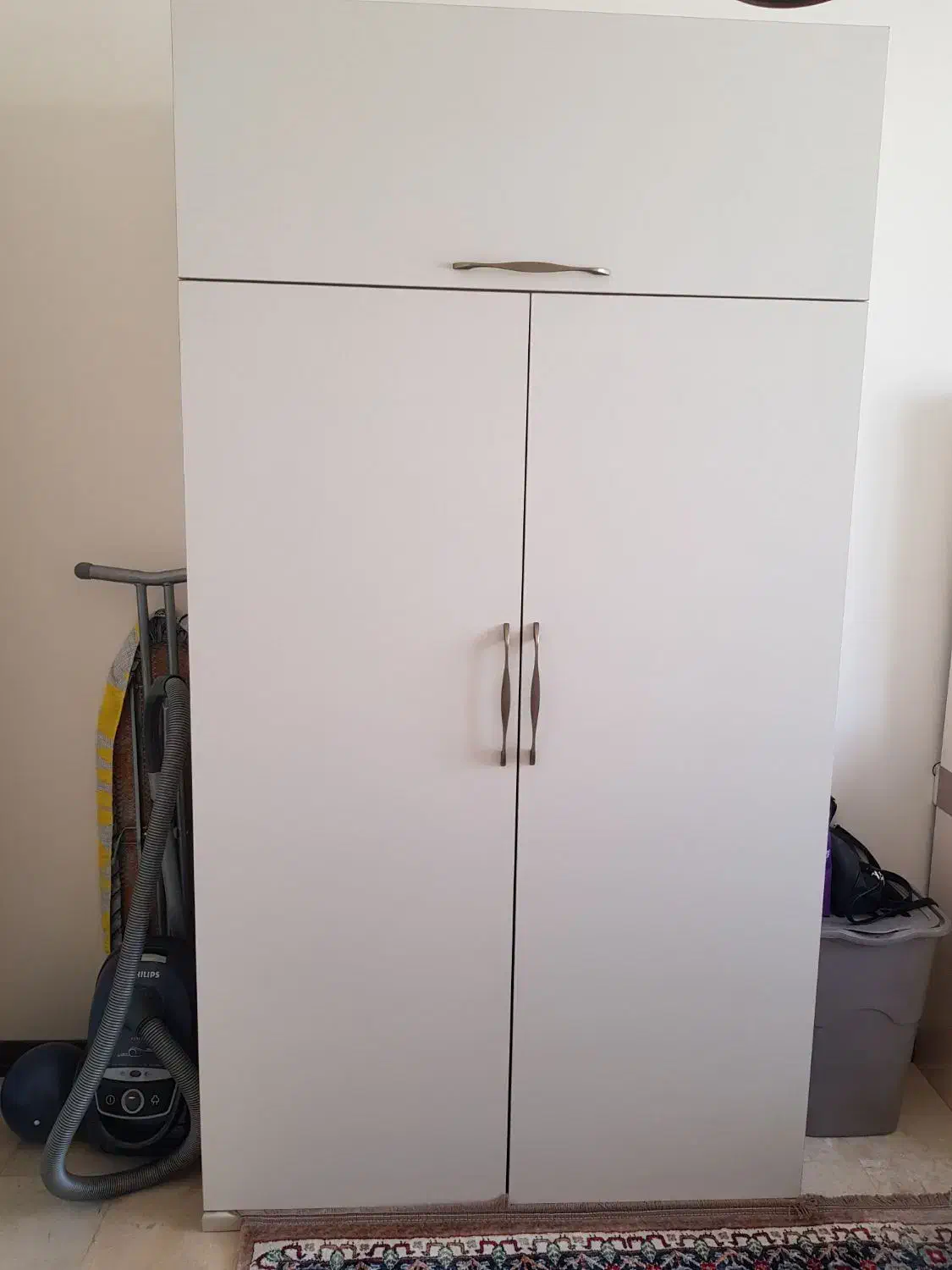 کمد لباس MDF سفید، تمیز و جادار دو در|جاکفشی، کمد، دراور|تهران, حکیمیه|دیوار