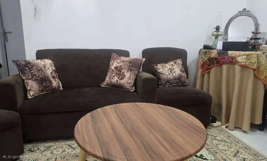 راحتی هفت نفره در حد نو  همراه با جلو مبلی|مبلمان خانگی و میز عسلی|صومعه‌سرا, |دیوار