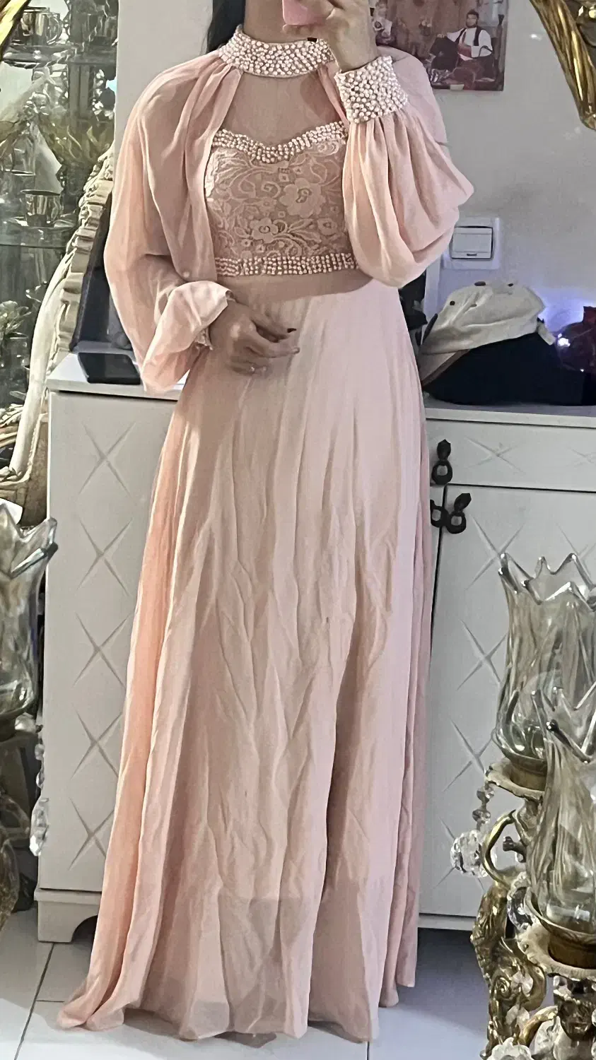 لباس مجلسی حریر گلبهی|لباس|کرج, باغ سیب|دیوار