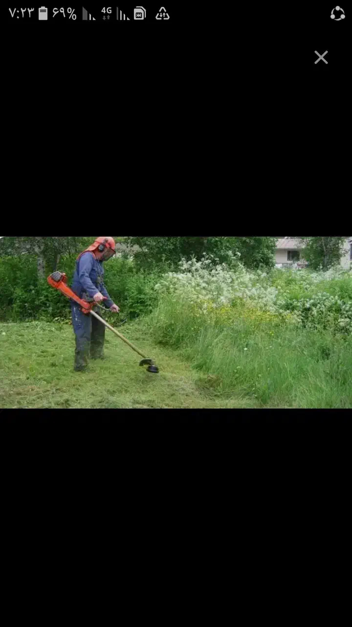 علف زنی با دستگاه|خدمات باغبانی و درختکاری|پره‌سر, |دیوار