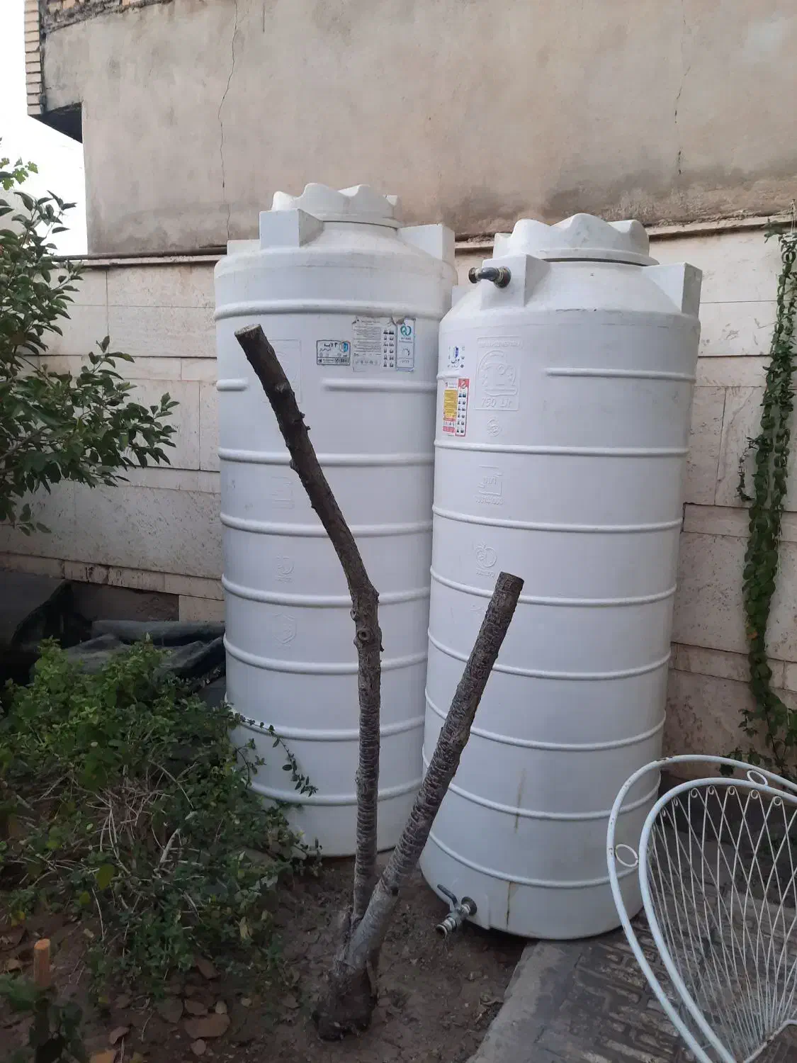 ۲ عدد تانک آب مغزن|مصالح و تجهیزات ساختمان|اصفهان, تخت فولاد|دیوار