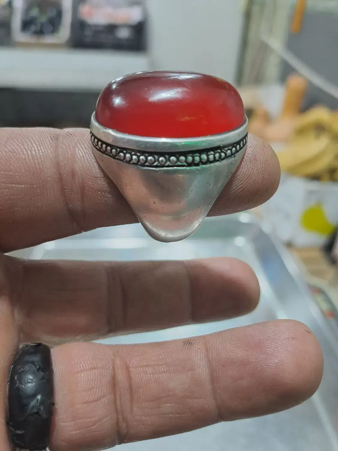 انگشتر مردانه جون دار کهنه|جواهرات|مشهد, وحید|دیوار