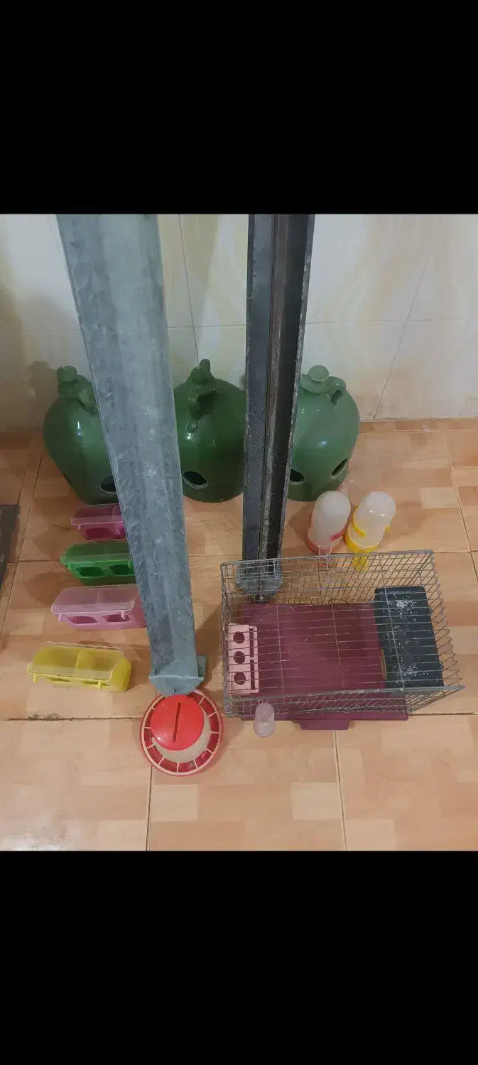 آبخوری دانخوری قفس درب چال کبوتری یا مرغ|لوازم جانبی حیوانات|مسجد سلیمان, |دیوار