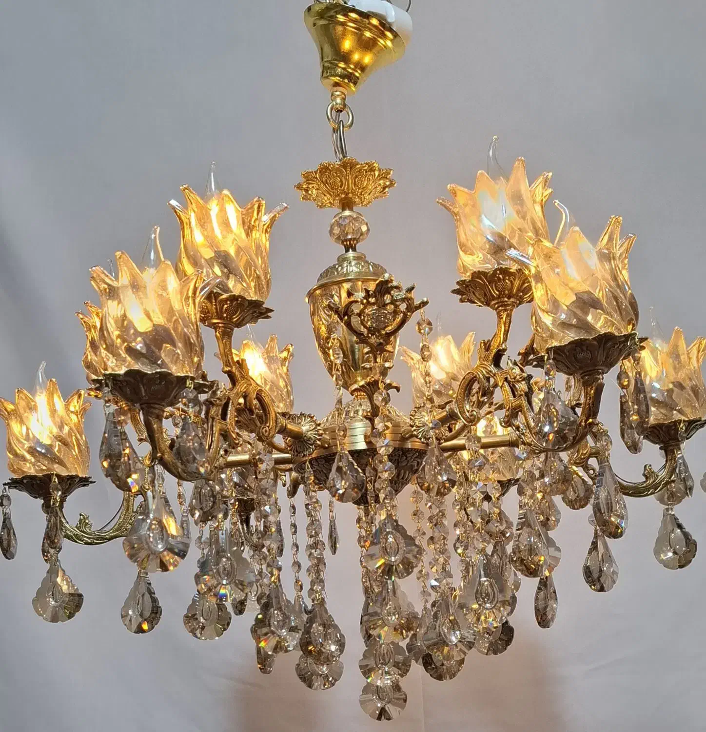 لوستر برنز شکیل|لوستر و چراغ آویز|ساوه, |دیوار