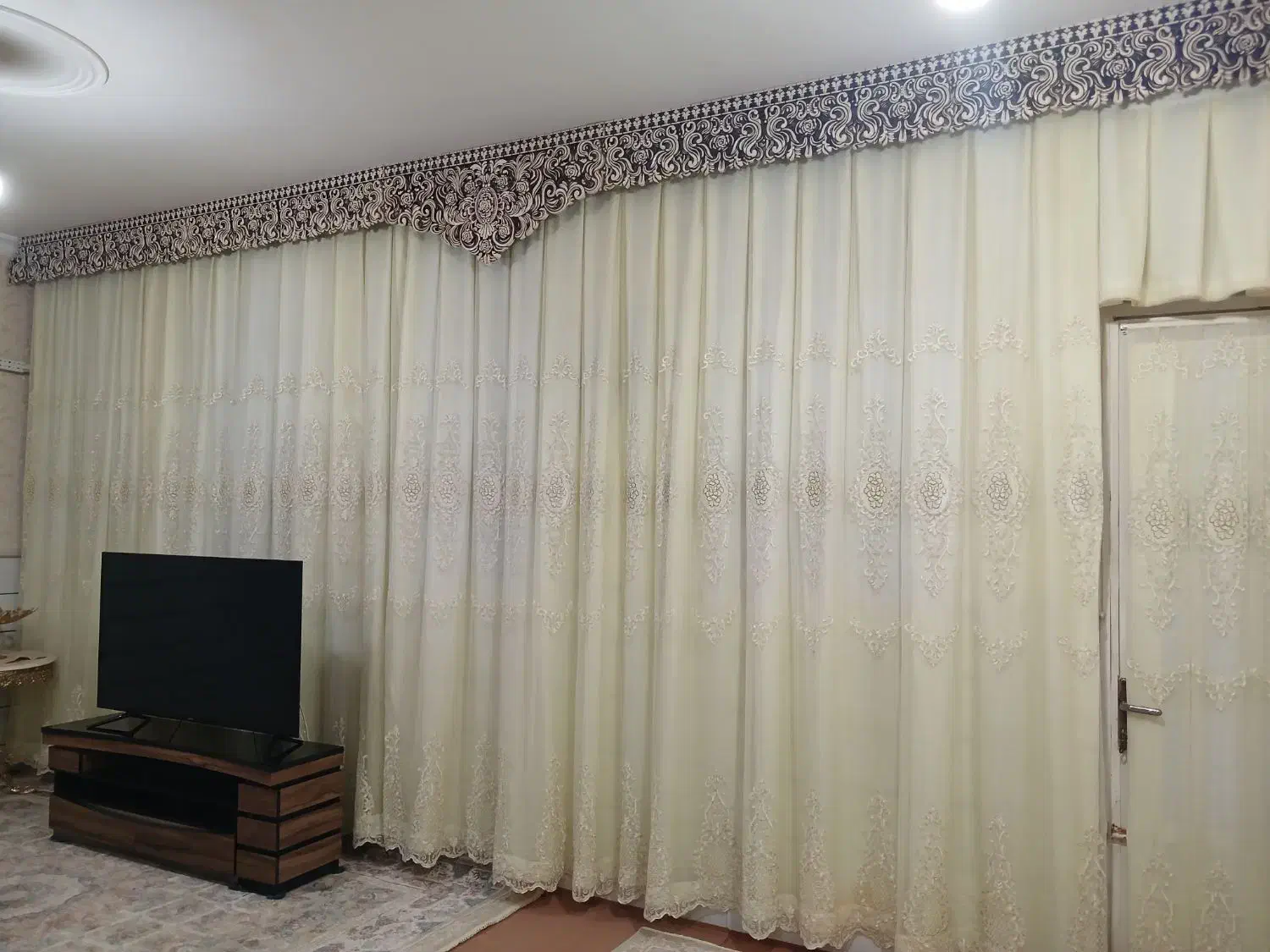 پرده|پرده، رانر، رومیزی|قم, علی آباد سعدگان|دیوار