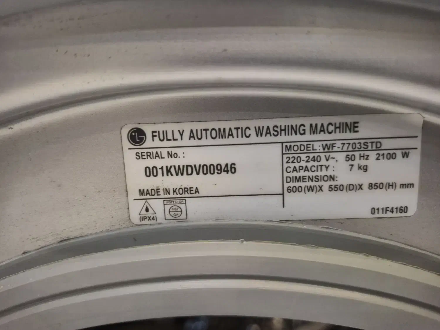 ماشین لباسشویی برند معروف ال جی ۷ کیلویی|ماشین لباسشویی و خشککن لباس|گنبد کاووس, |دیوار