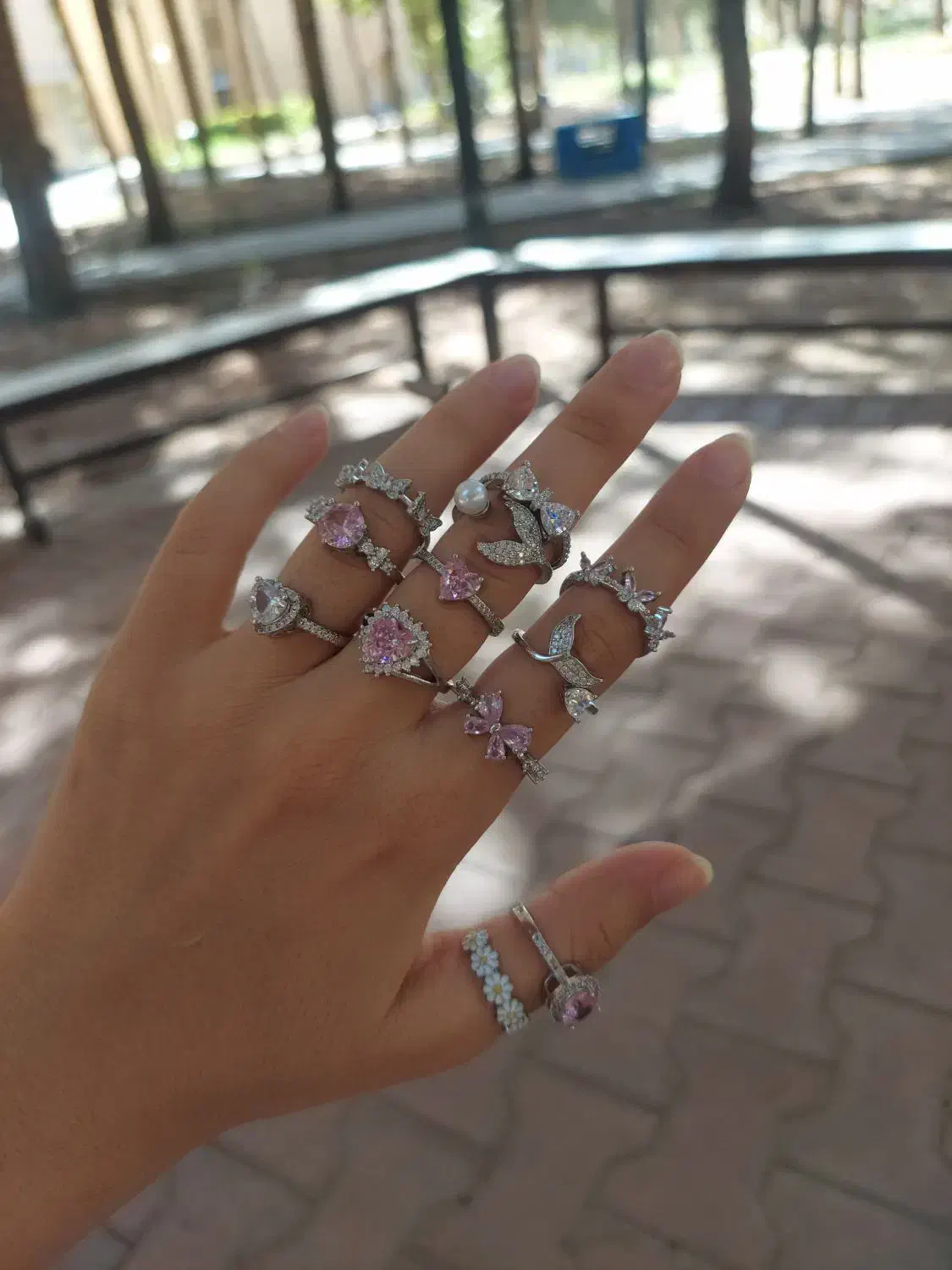 انگشتر نگین دار استیل رنگ ثابت|جواهرات|کرمان, |دیوار