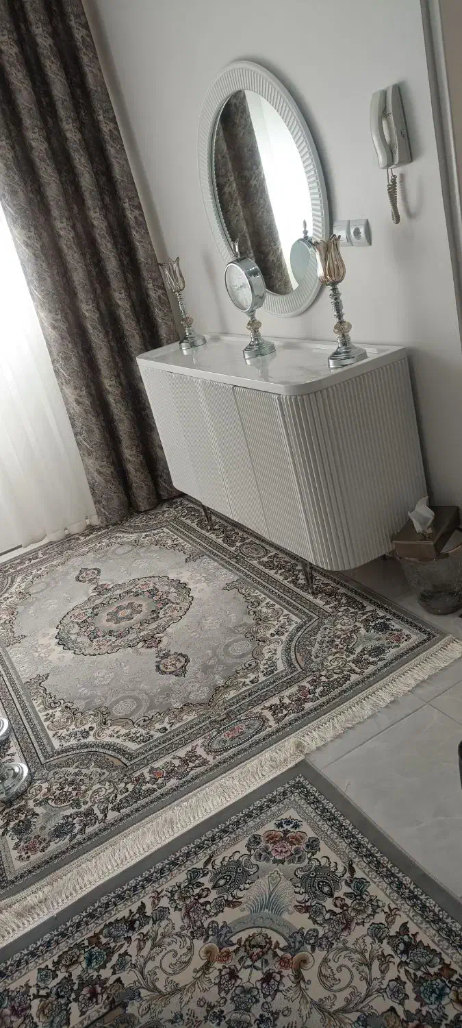 آینه کنسول چهاردرب و میز تی وی تمام چوب|بوفه، ویترین، کنسول|ملایر, |دیوار