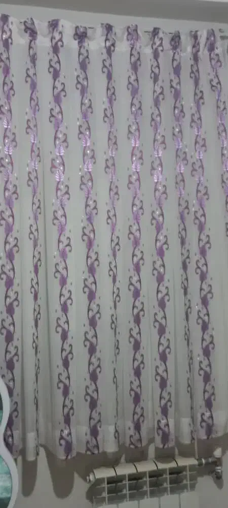 پرده حریر طرحدار|پرده، رانر، رومیزی|بندر انزلی, کارآموزی|دیوار