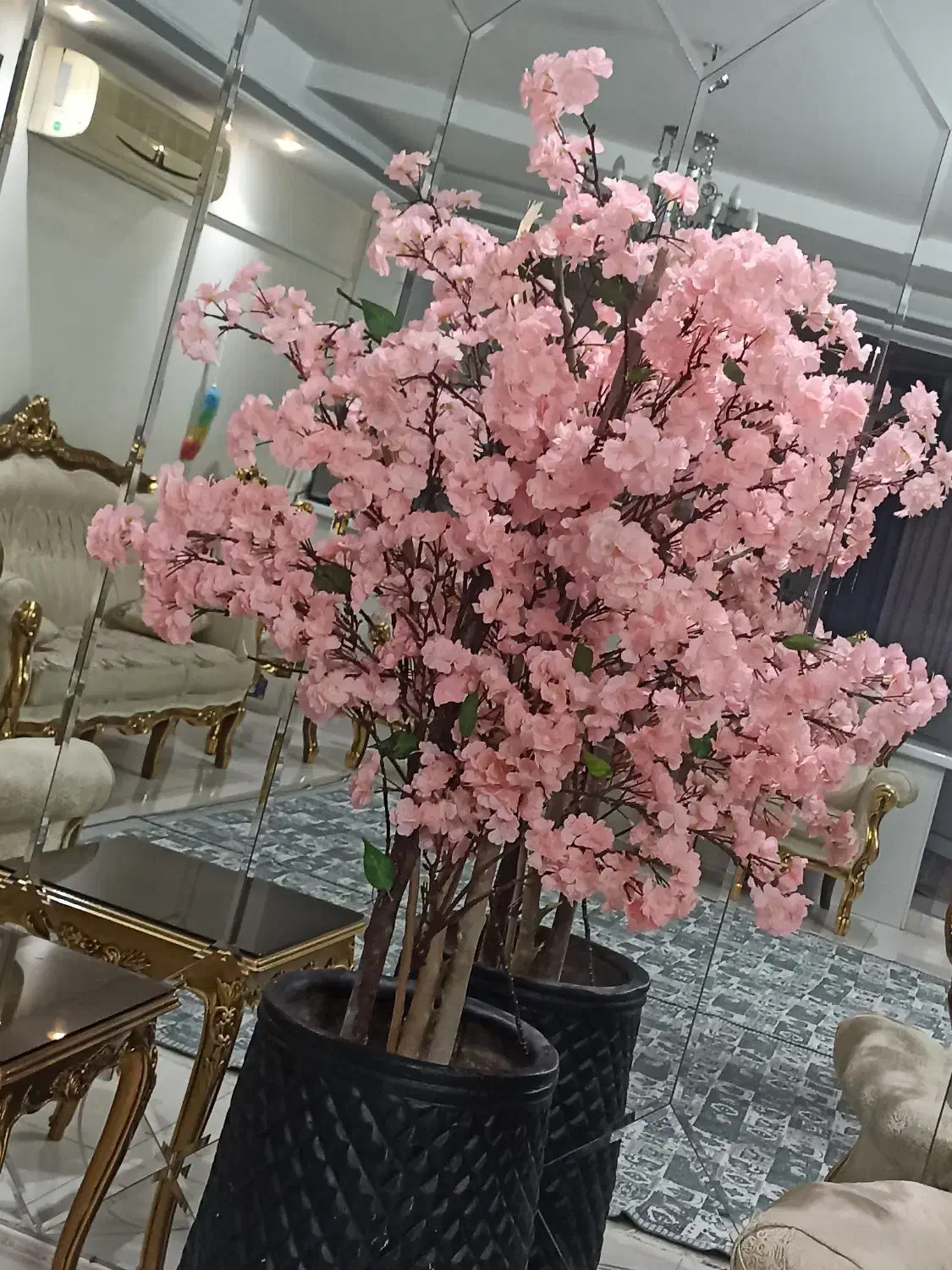 درختچه شکوفه مصنوعی صورتی نو|گل مصنوعی|تهران, آهنگ|دیوار