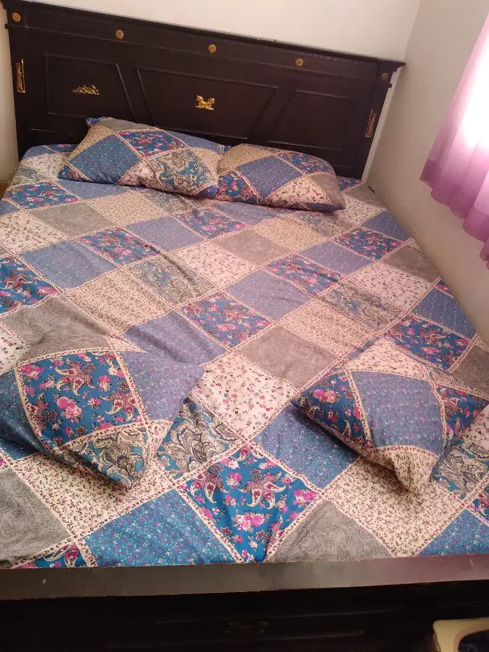 تخت و دراور چهار کشو|تخت و سرویس خواب|شهمیرزاد, |دیوار